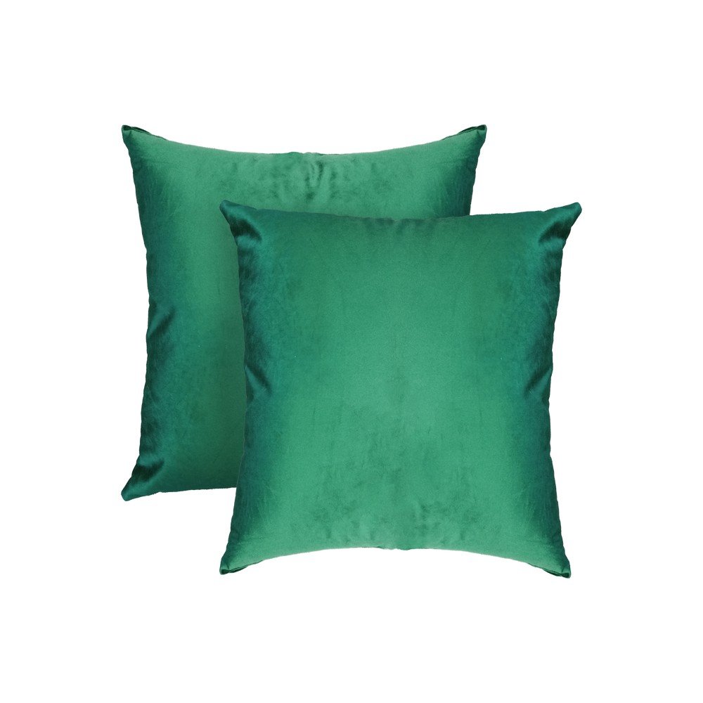 Cojin decorativo 45x45cm verde oscuro 2 pzas