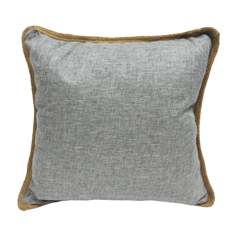 Cojin decorativo de yute 45x45cm gris/café