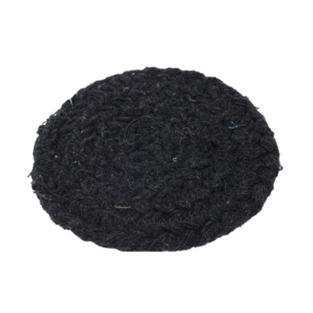 Porta vasos de fibra natural 10cm negro 4 pzas