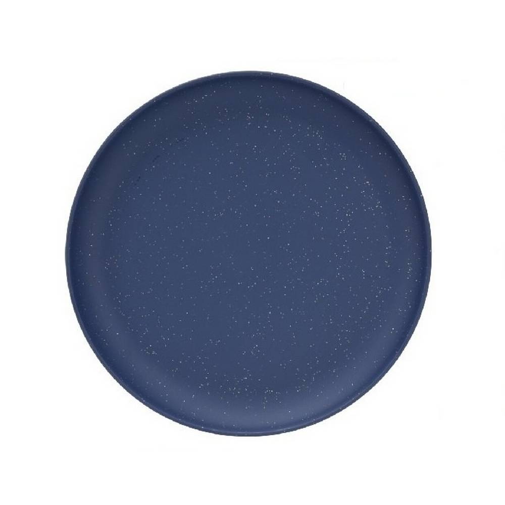 Plato redondo de melamina 21cm azul oscuro