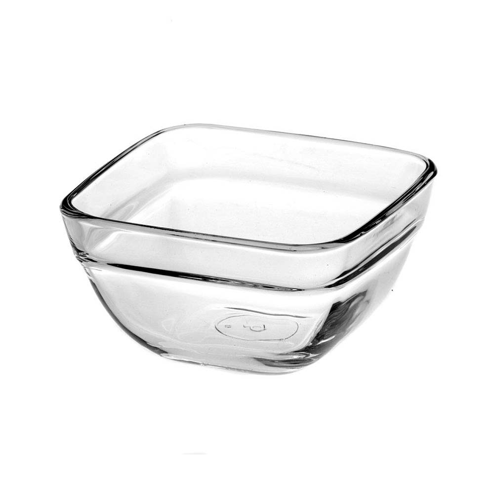 Bowl de vidrio cuadrado 12.5oz transparente pudding