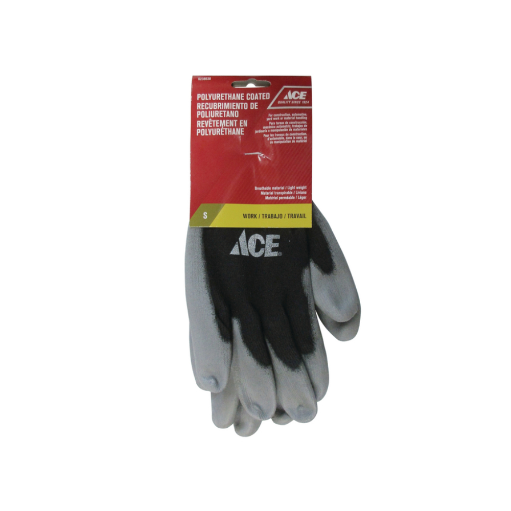 Guantes de polityreno negros/gris small