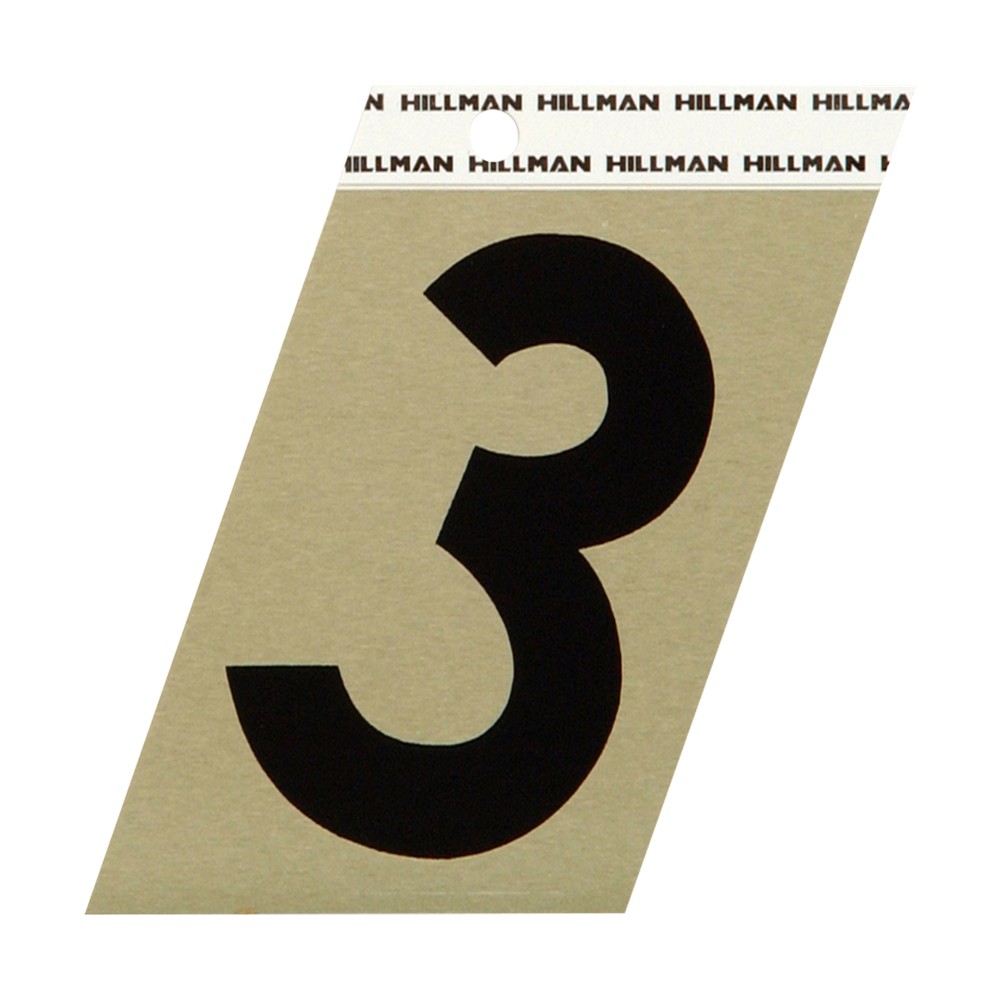 Número 3 adhesivo de 3 pulg hillman