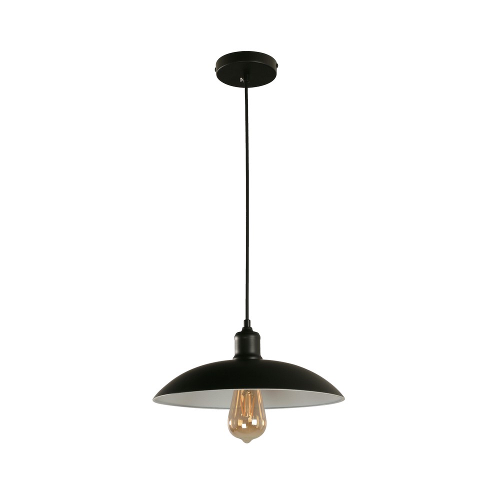 Lampara colgante negro 1l e27 60w