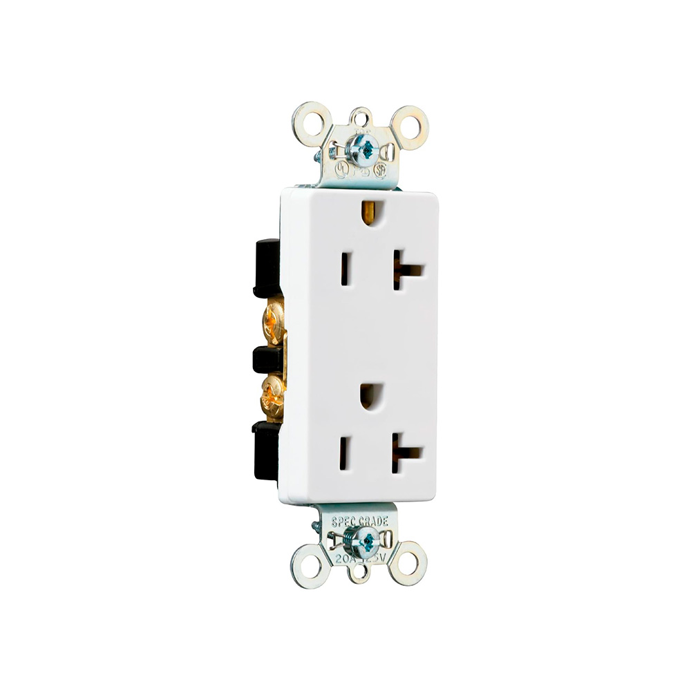 Toma corriente doble g comercial 15a-250v decor bco