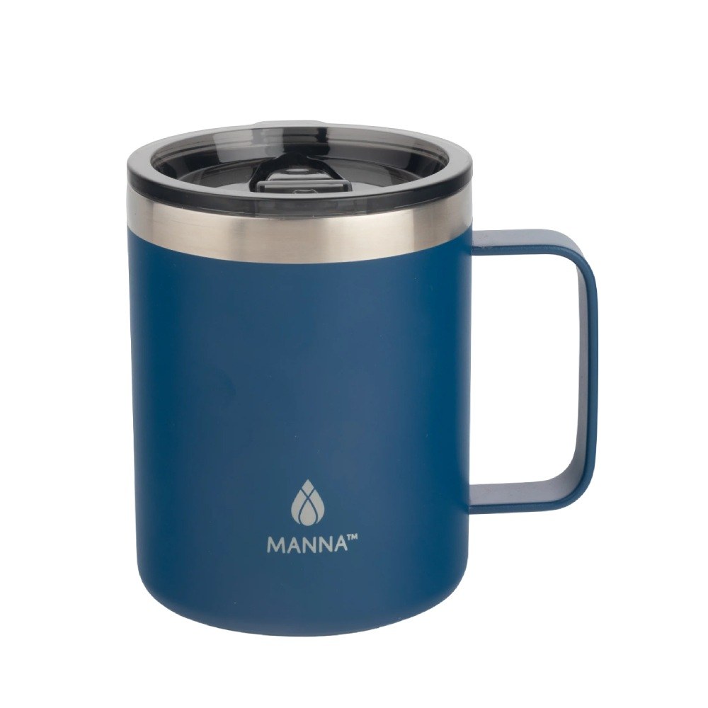 Taza termica metalico 12oz azul