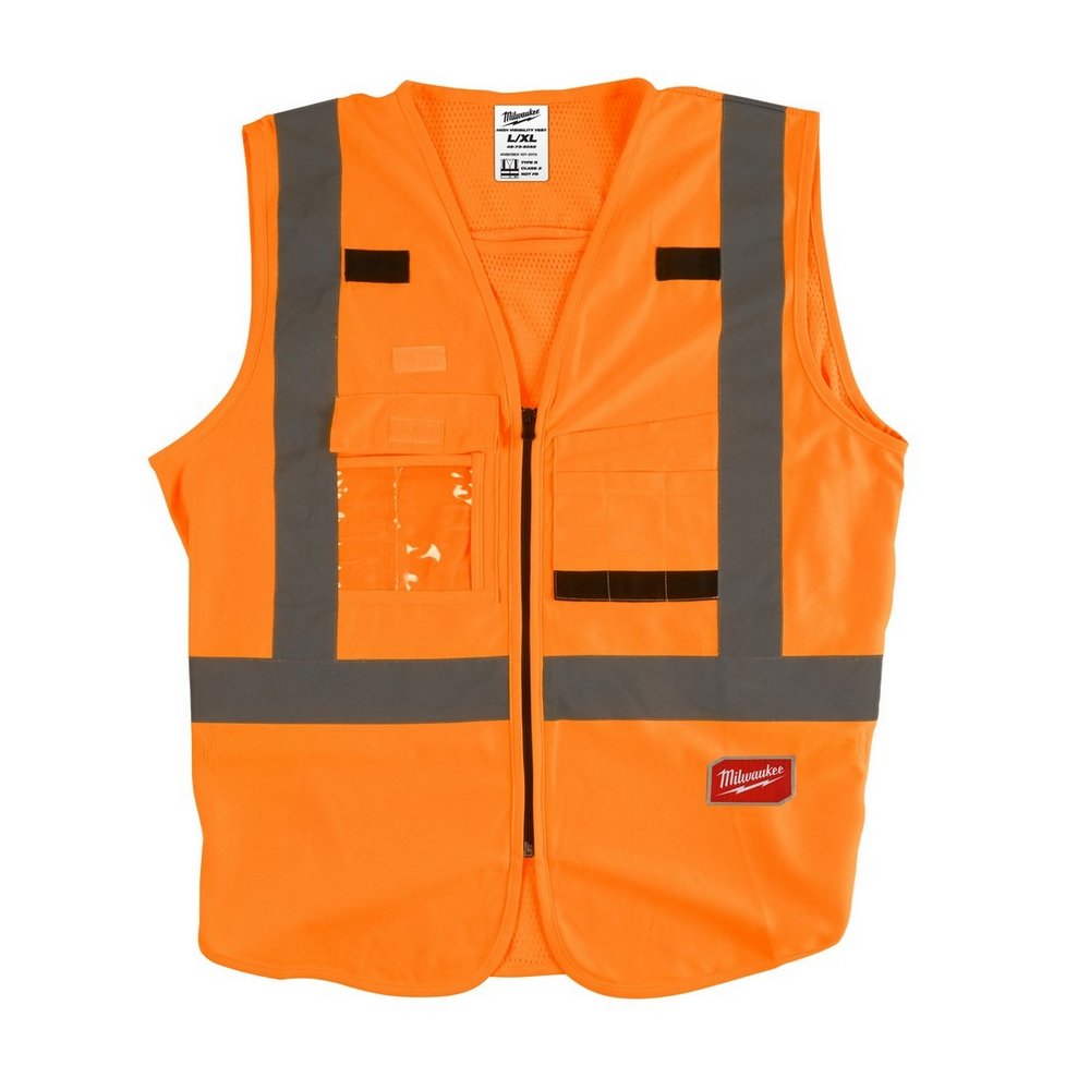 Chaleco reflectivo de seguridad naranja