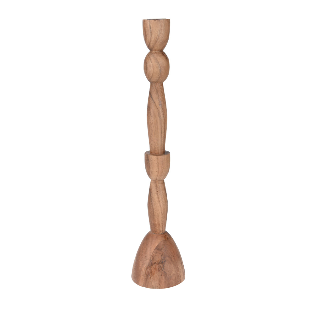 Candelabro de madera 9x42 cm