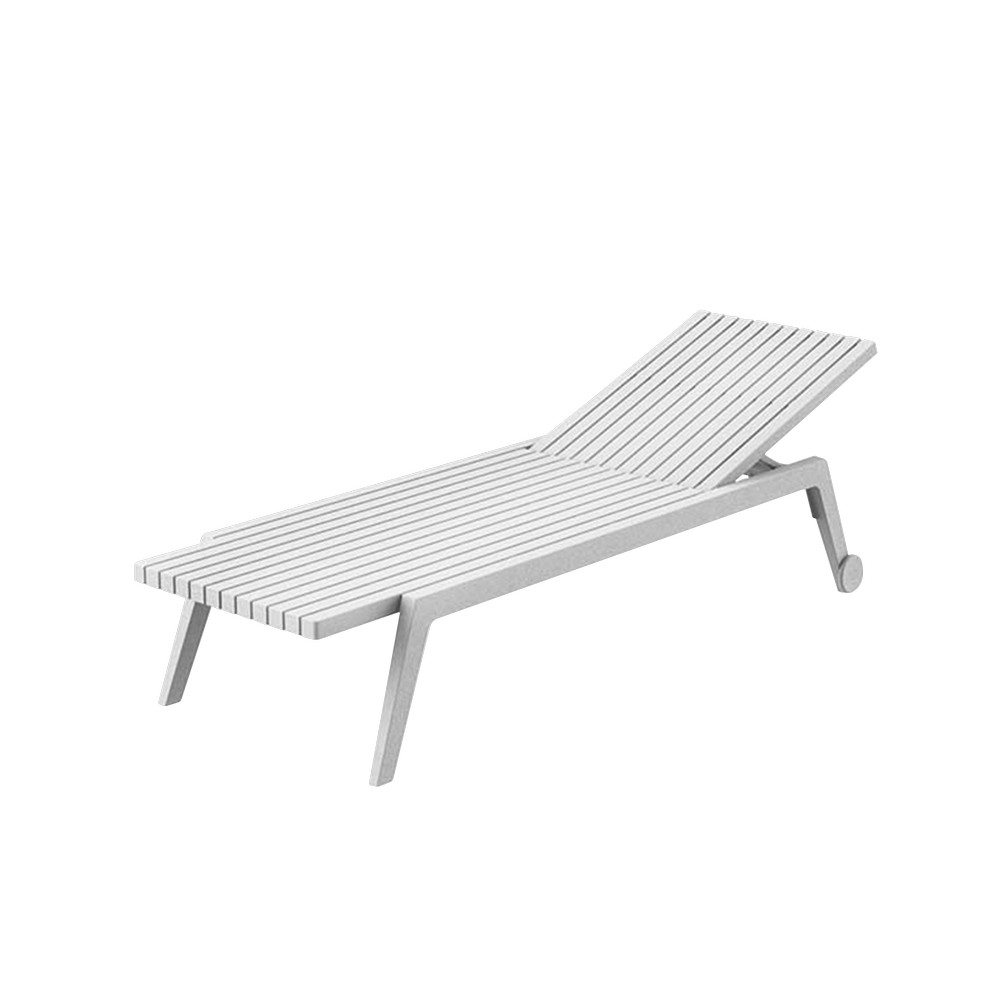 Silla plastica chaise loung spritz 67x195cm blanco