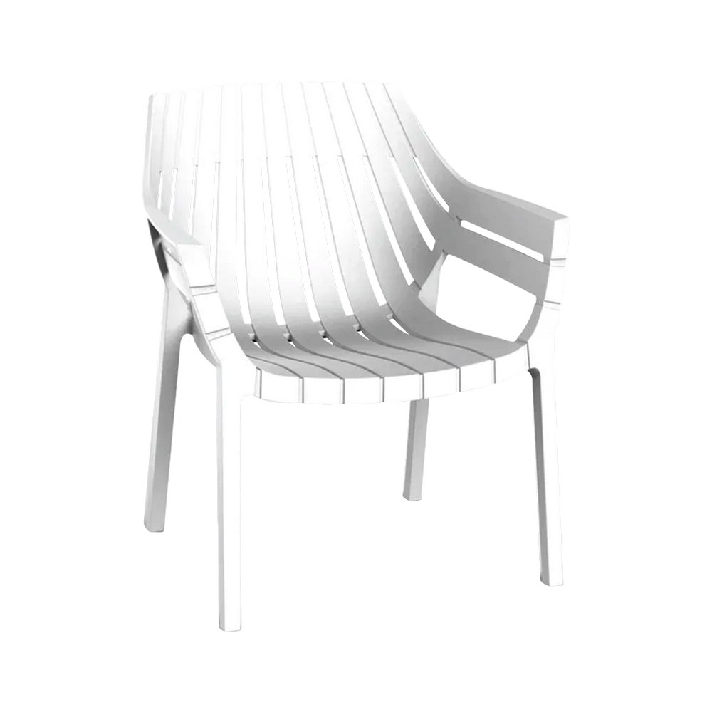 Silla plastica moderna spritz con brazos 58x81cm blanco