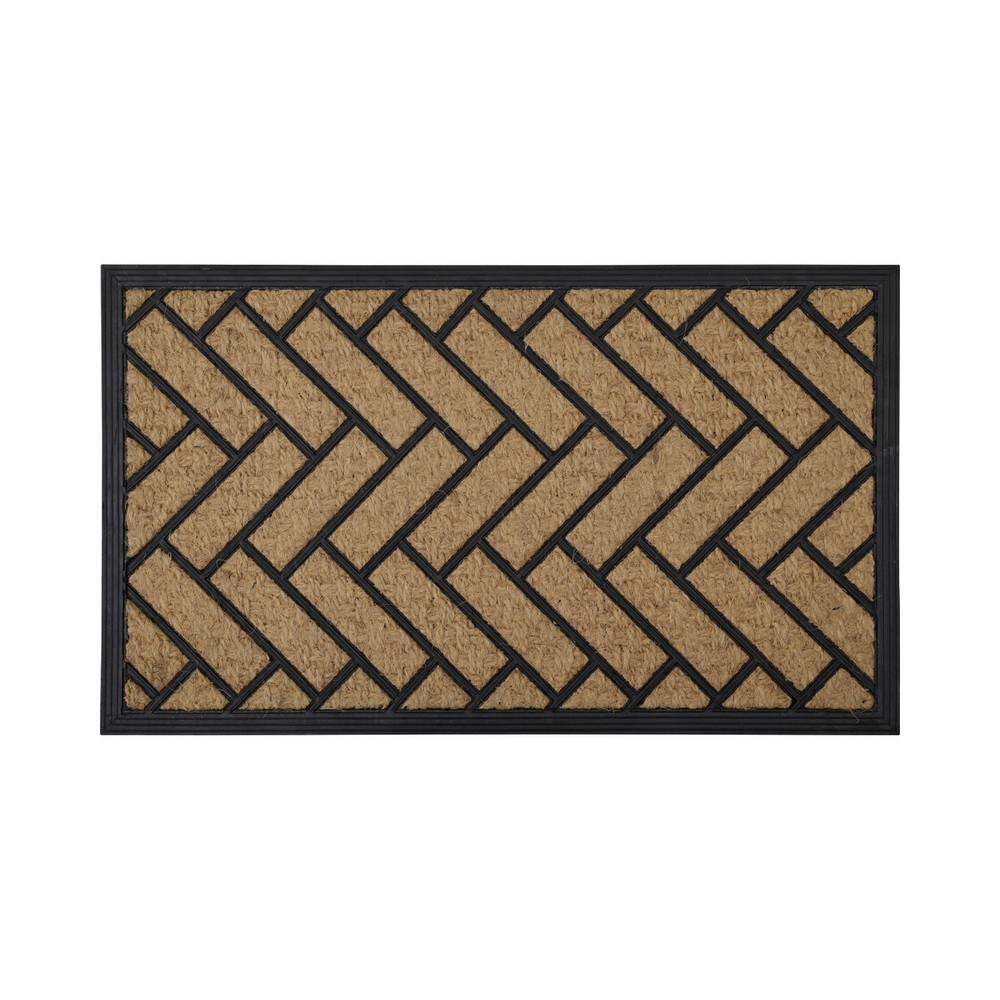 Alfombra para entrada 45x75 cm café claro eliot luance