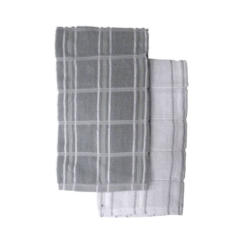 Toalla para cocina 50x50 cm andrew gris/blanco