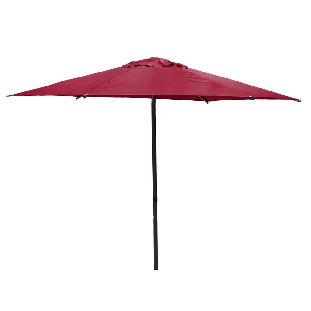 Sombrilla playera con soporte 2.7 m rojo