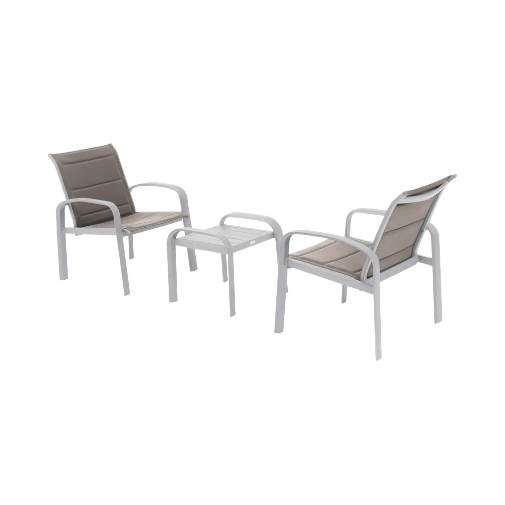 Mueble para terraza alumino gris elyn hesperide 3 pzas