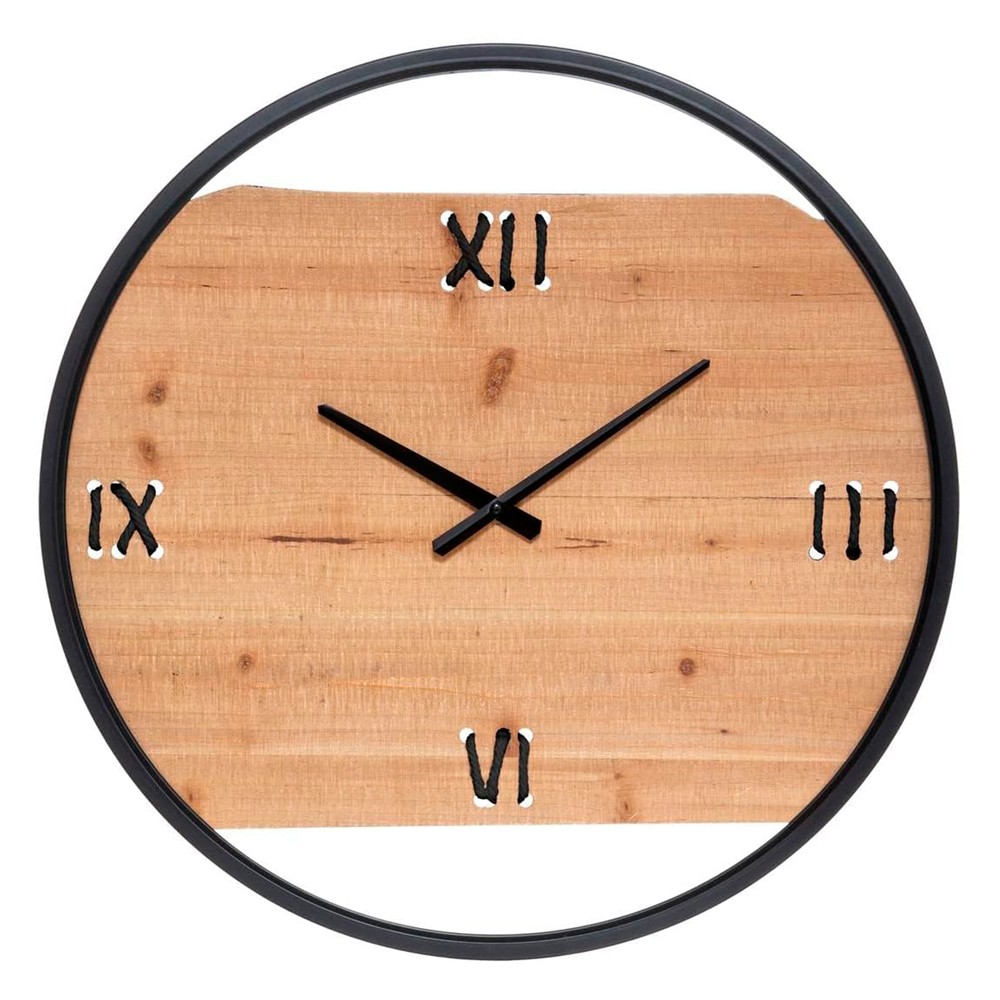 Reloj de pared de madera 58cm natural