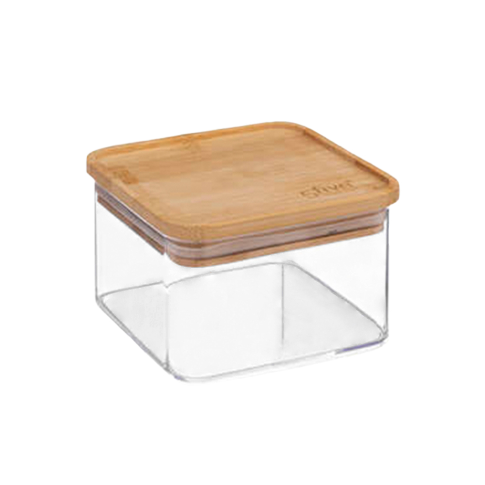 Deposito de plástico canister 0.75l tapadera bambú
