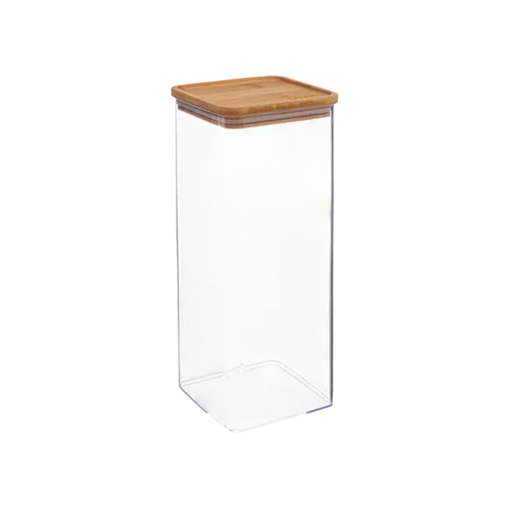 Deposito de plástico canister 2l tapadera bambú