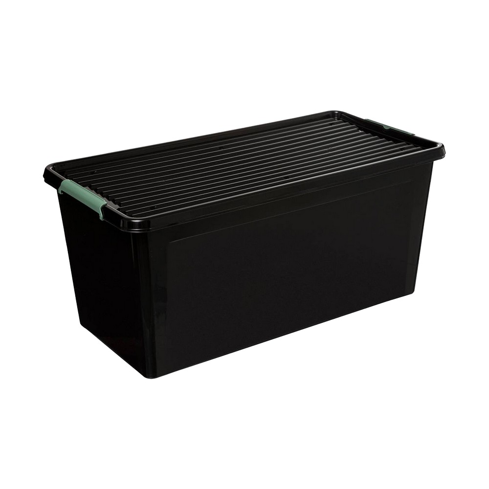 Caja organizadora de plastico rectangular 80l negro