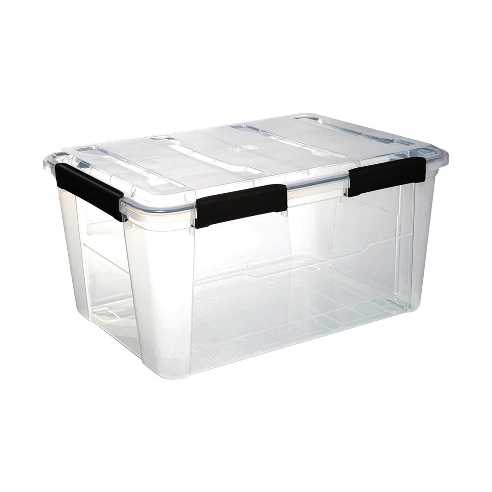 Caja organizadora de plastico rectangular 50l transp