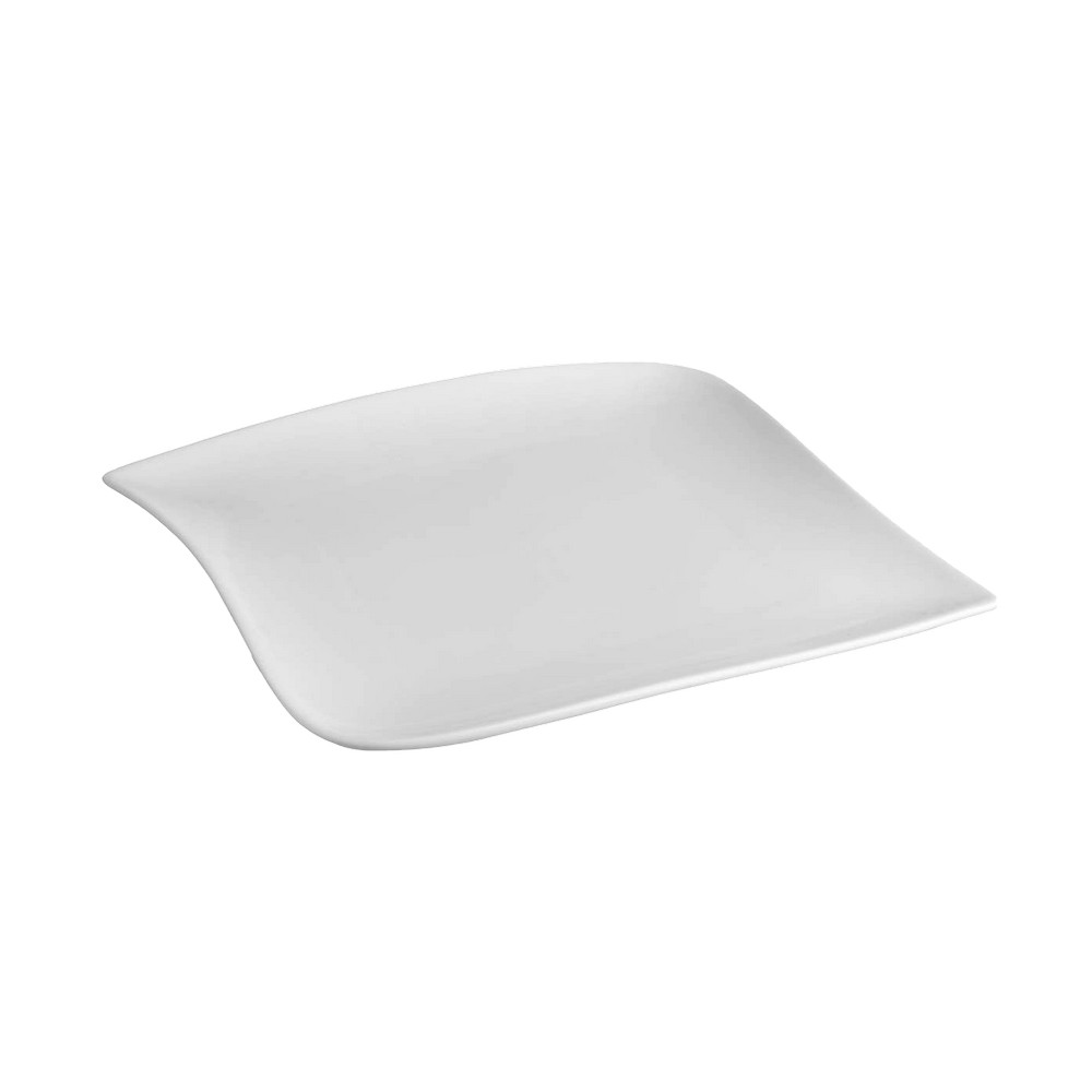 Plato de porcelana cuadrado 26cm blanco square