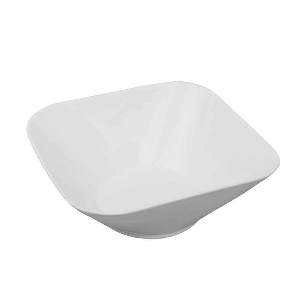 Plato de porcelana cuadrado 6.5x17.8cm blanco