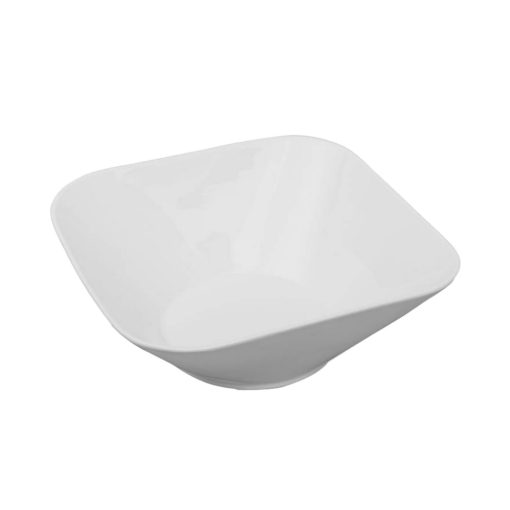 Plato de porcelana cuadrado 5x14cm blanco