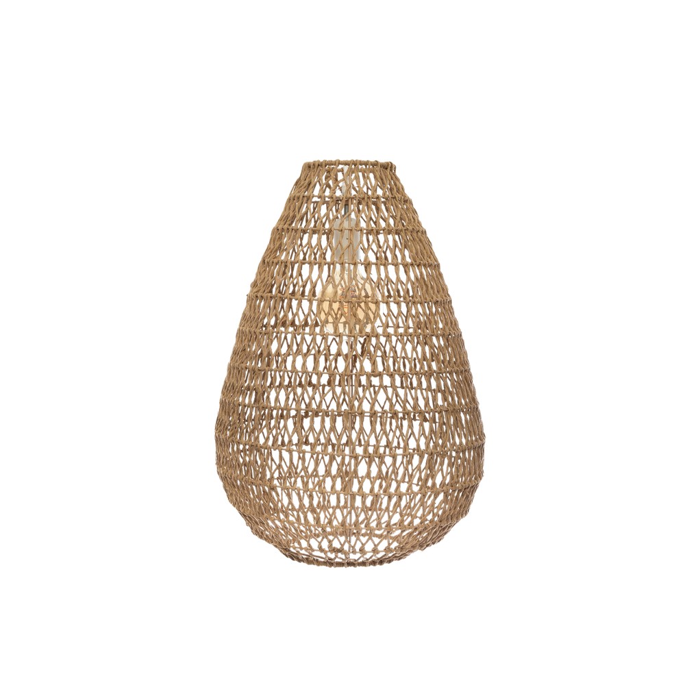 Lámpara colgante mediterránea natural 1l e27