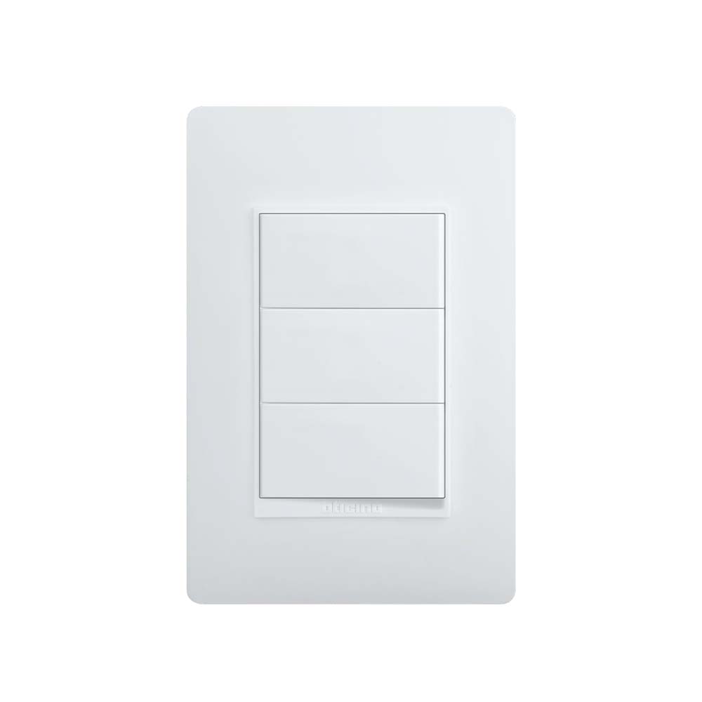 Interruptor triple 1 vía 15a blanco