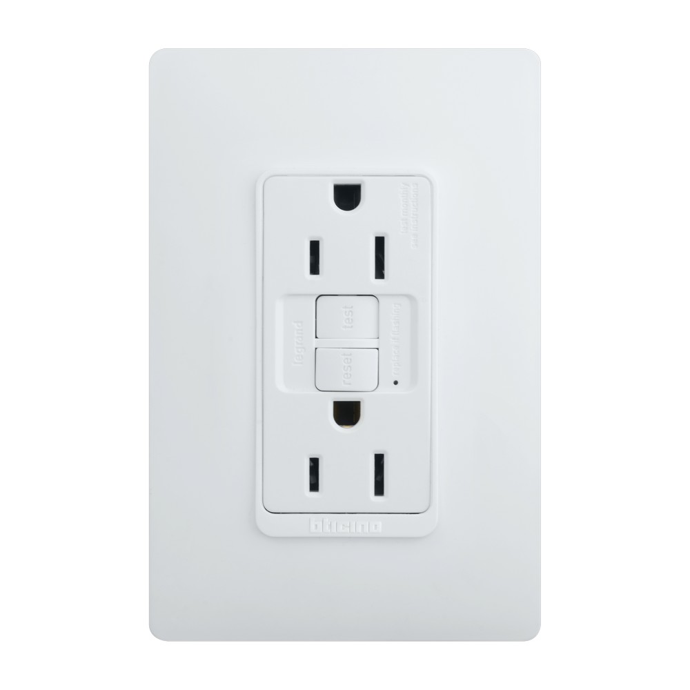Tomacorriente duplex gfci 15a 2 vías blanco