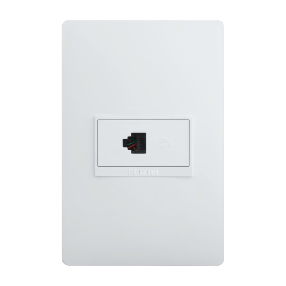 Tomacorriente telefónica rj11 4p blanco