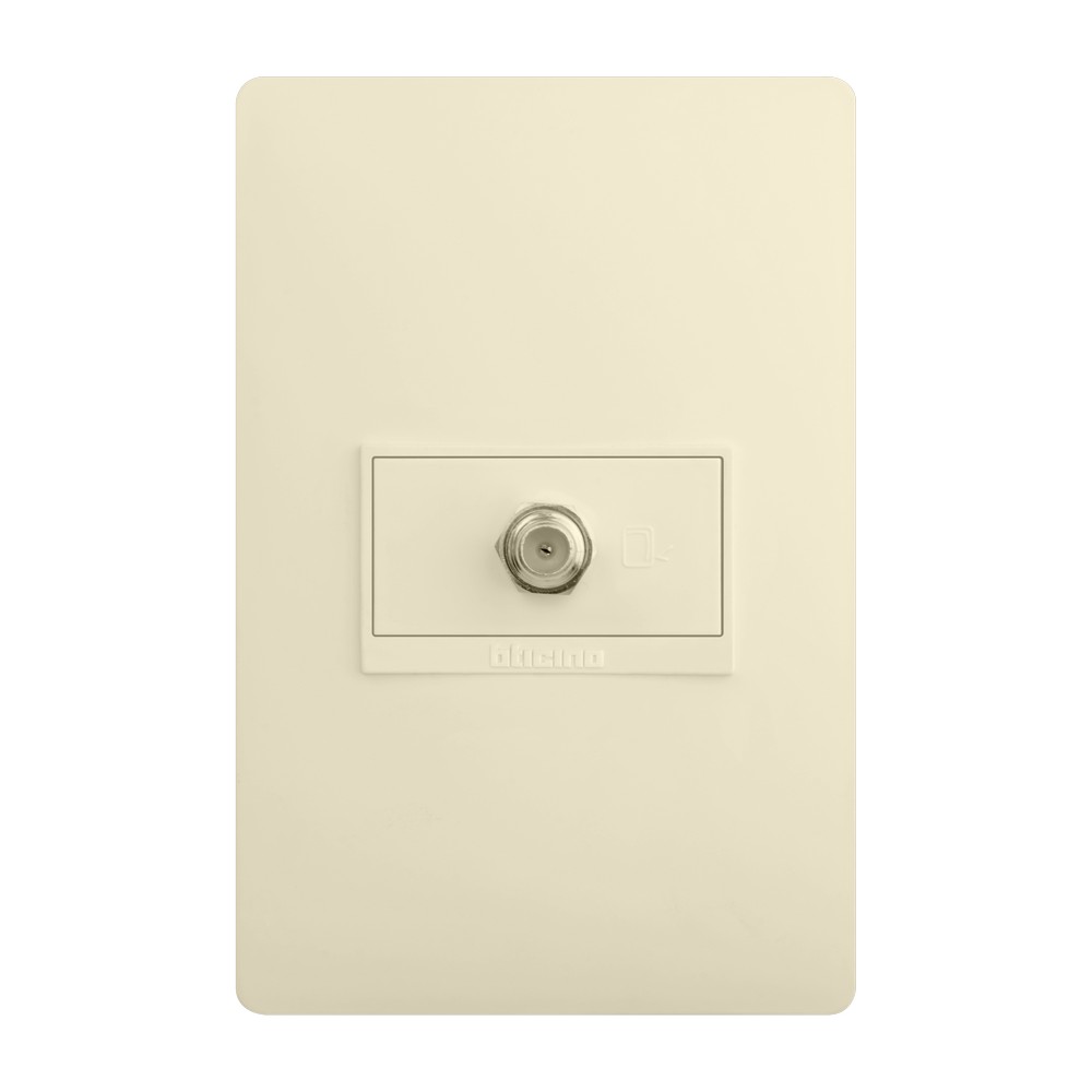 Tomacorriente coaxial tv marfil