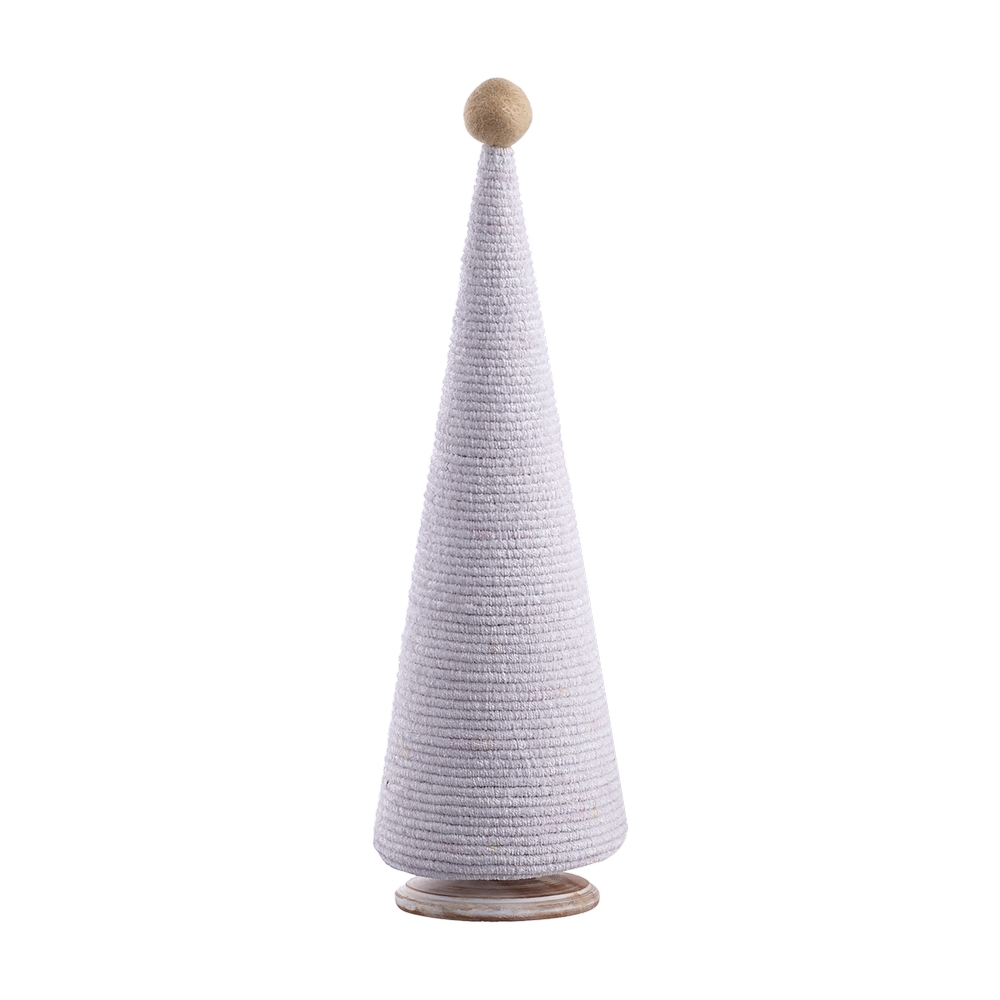 Adorno navideño 24 pulg arbol madera blanco brw&wht