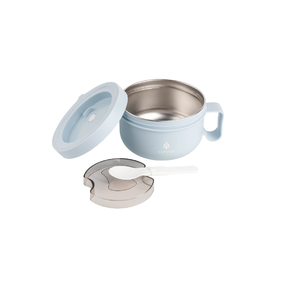 Termo para comida acero inox tenedor compac celeste 828 ml