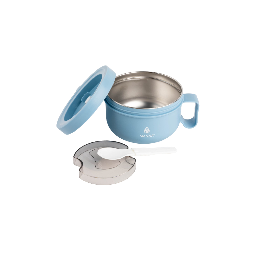 Termo para comida acero inox tenedor compac azul 828 ml