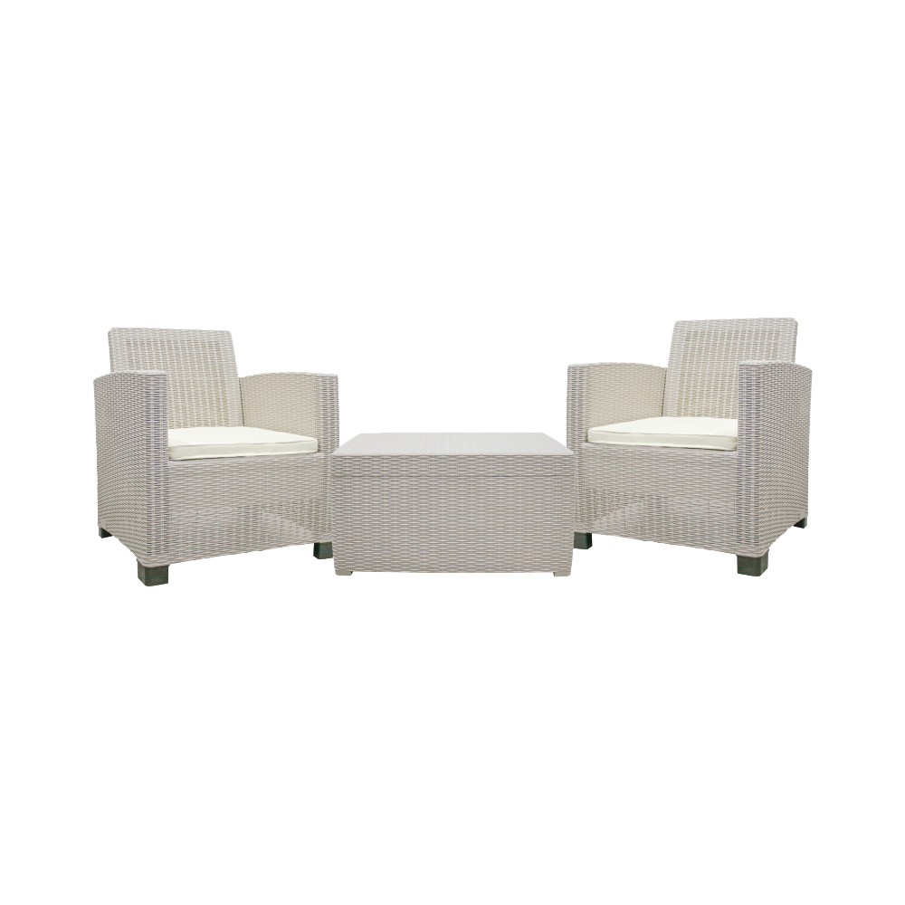 Mueble sala plastica alamo duo beige s/3