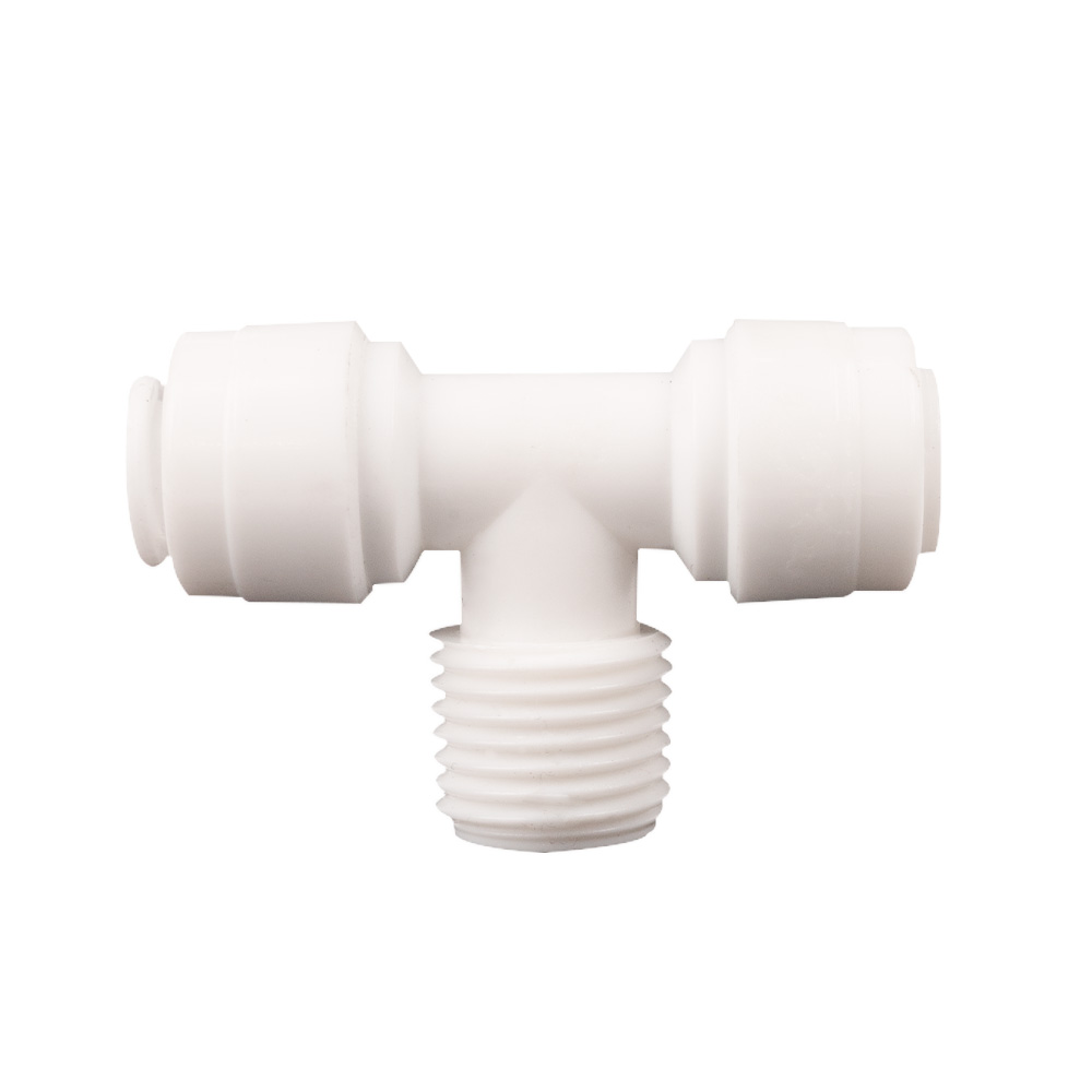 Tee de 1/4 pulg con rosca pvc