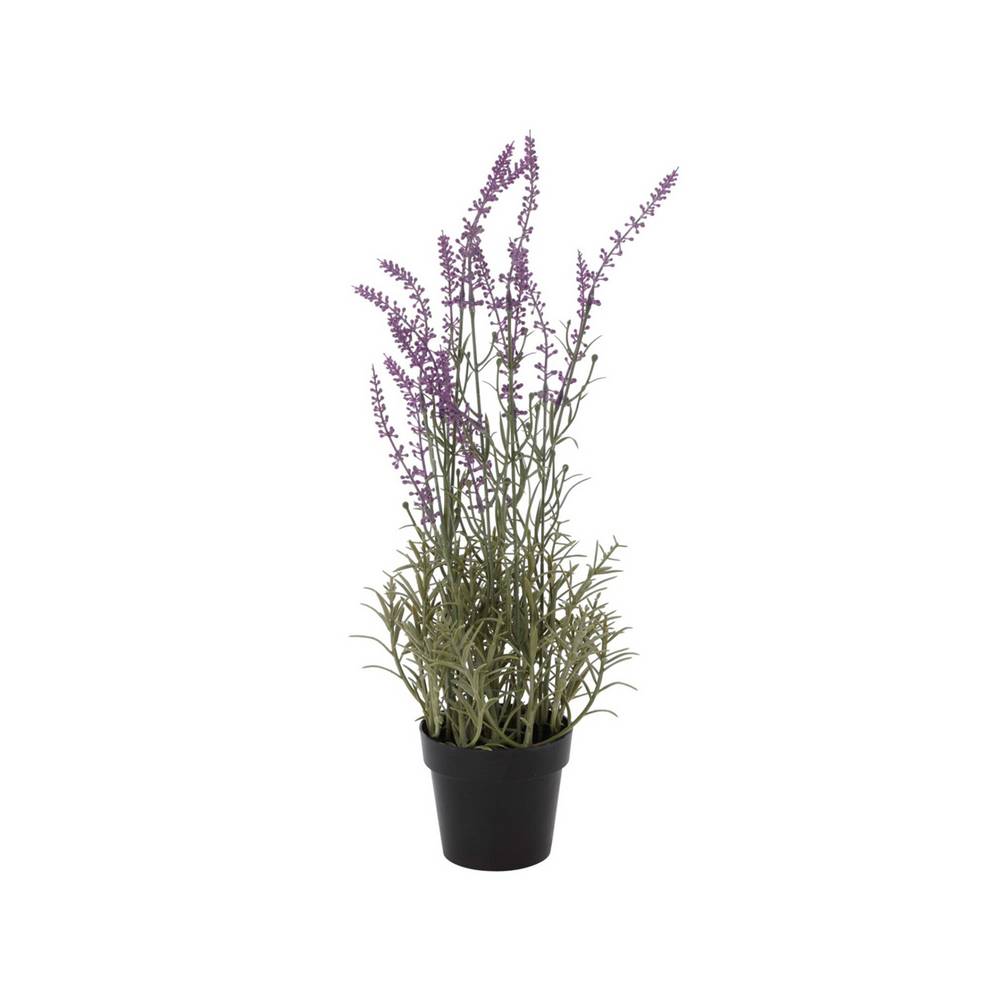 Planta artificial con maceta 45cm negro lavanda surtido