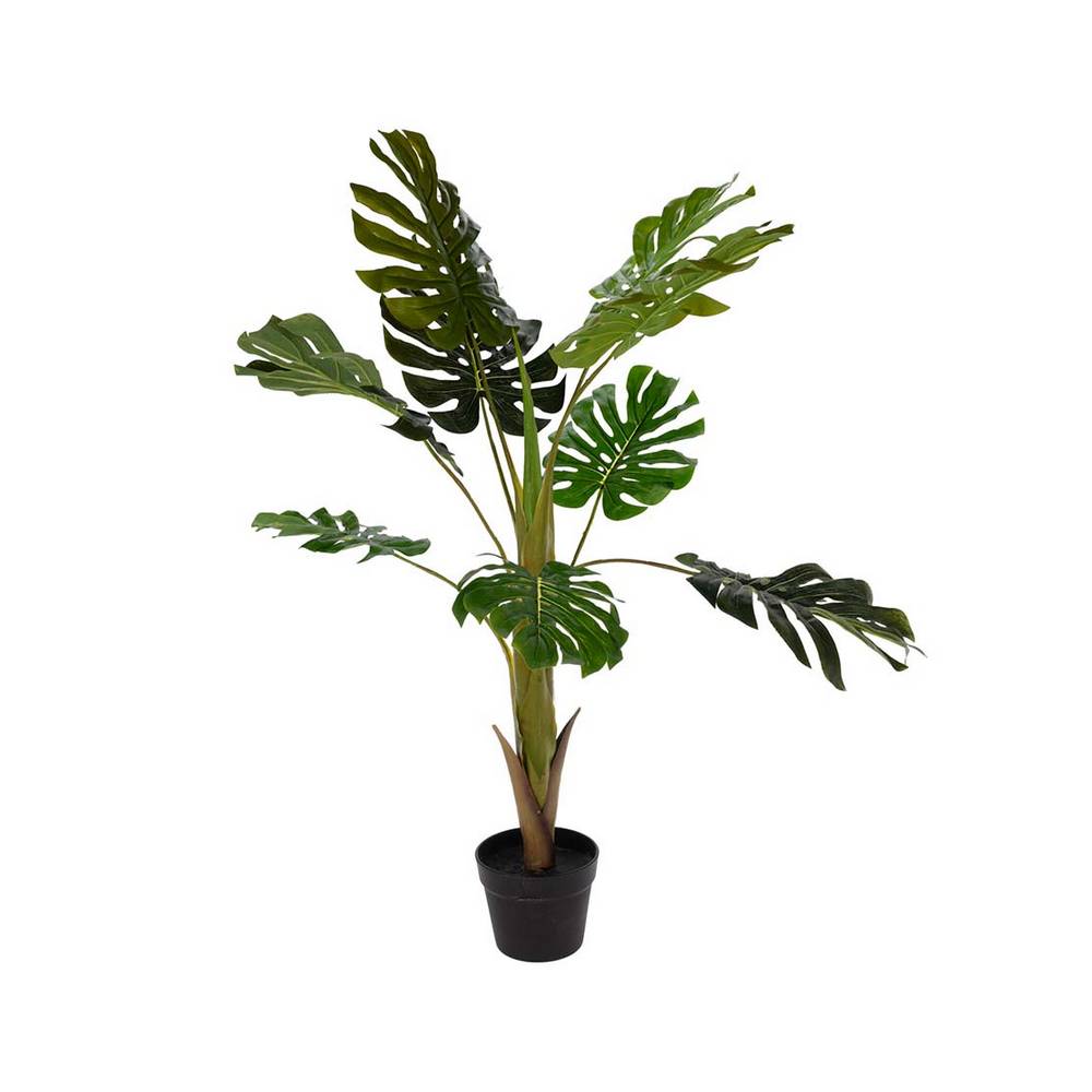 Planta artificial con maceta 110cm negro monstera