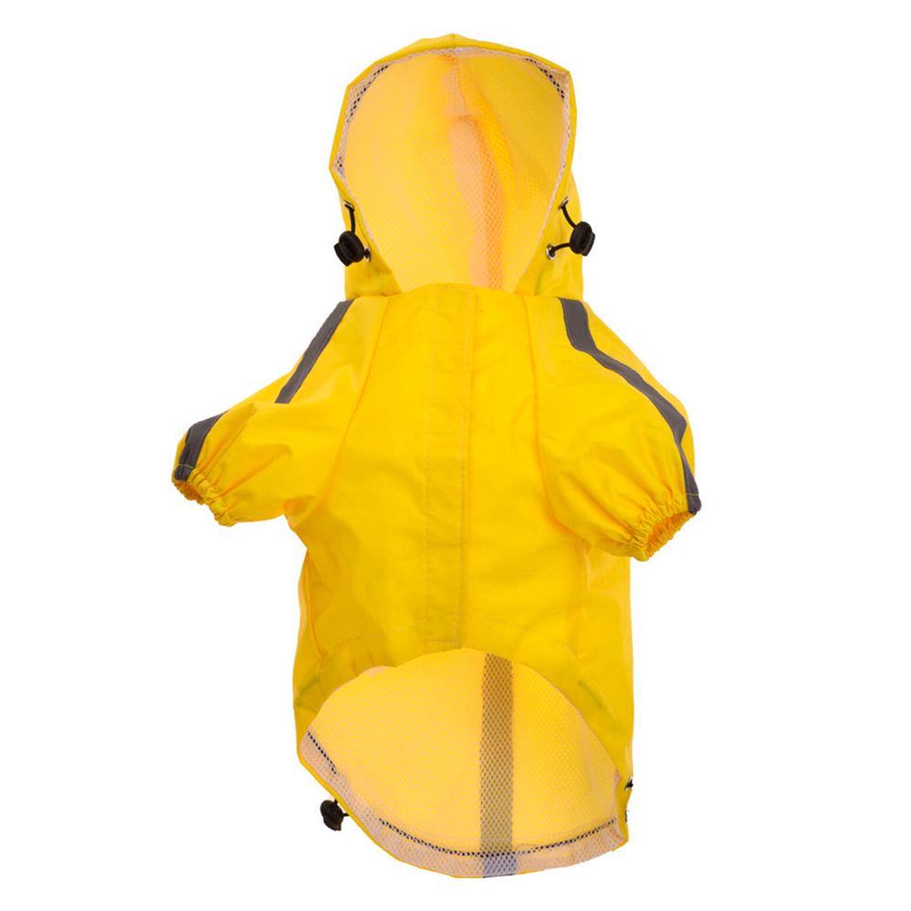 Impermeable para mascota de plastico amarillo