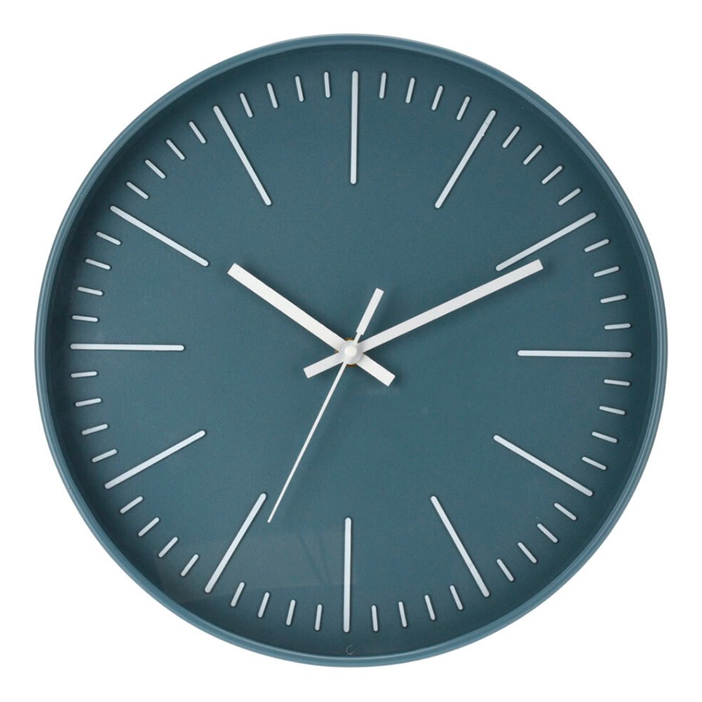 Reloj de pared de plastico circular 30cm azul