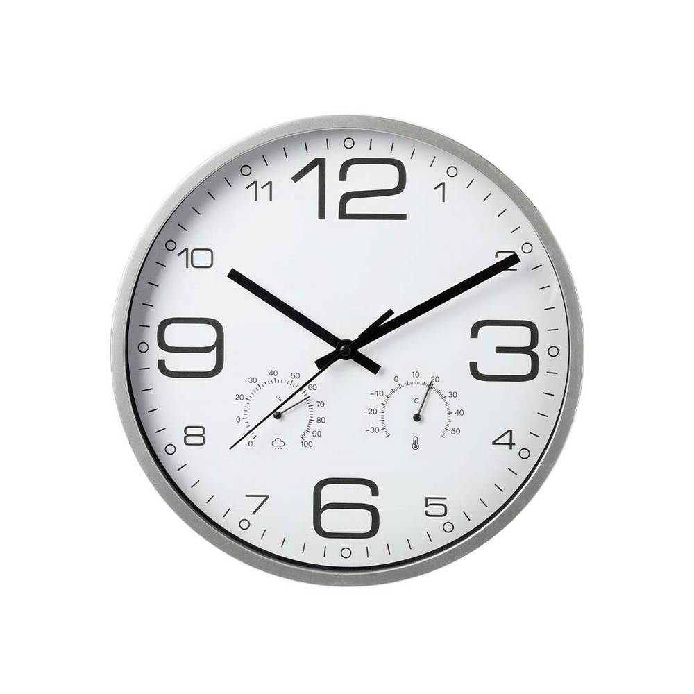 Reloj de pared de plastico circular 30cm blanco