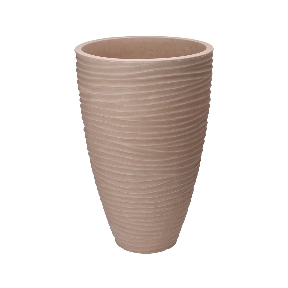 Maceta decorativa redondo de plastico 40x60 cm beige