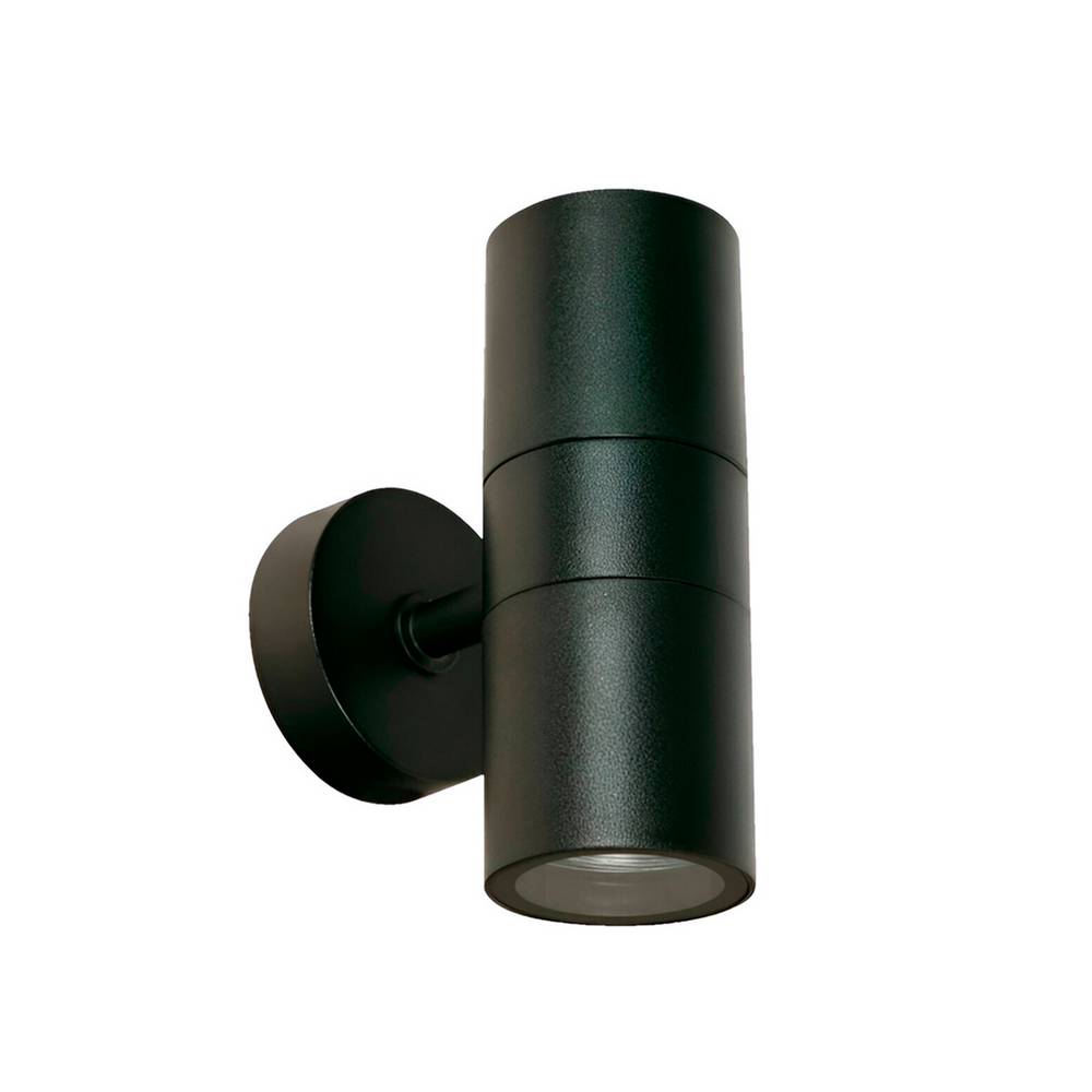 Lampara exterior pared negro 2l gu10 7w