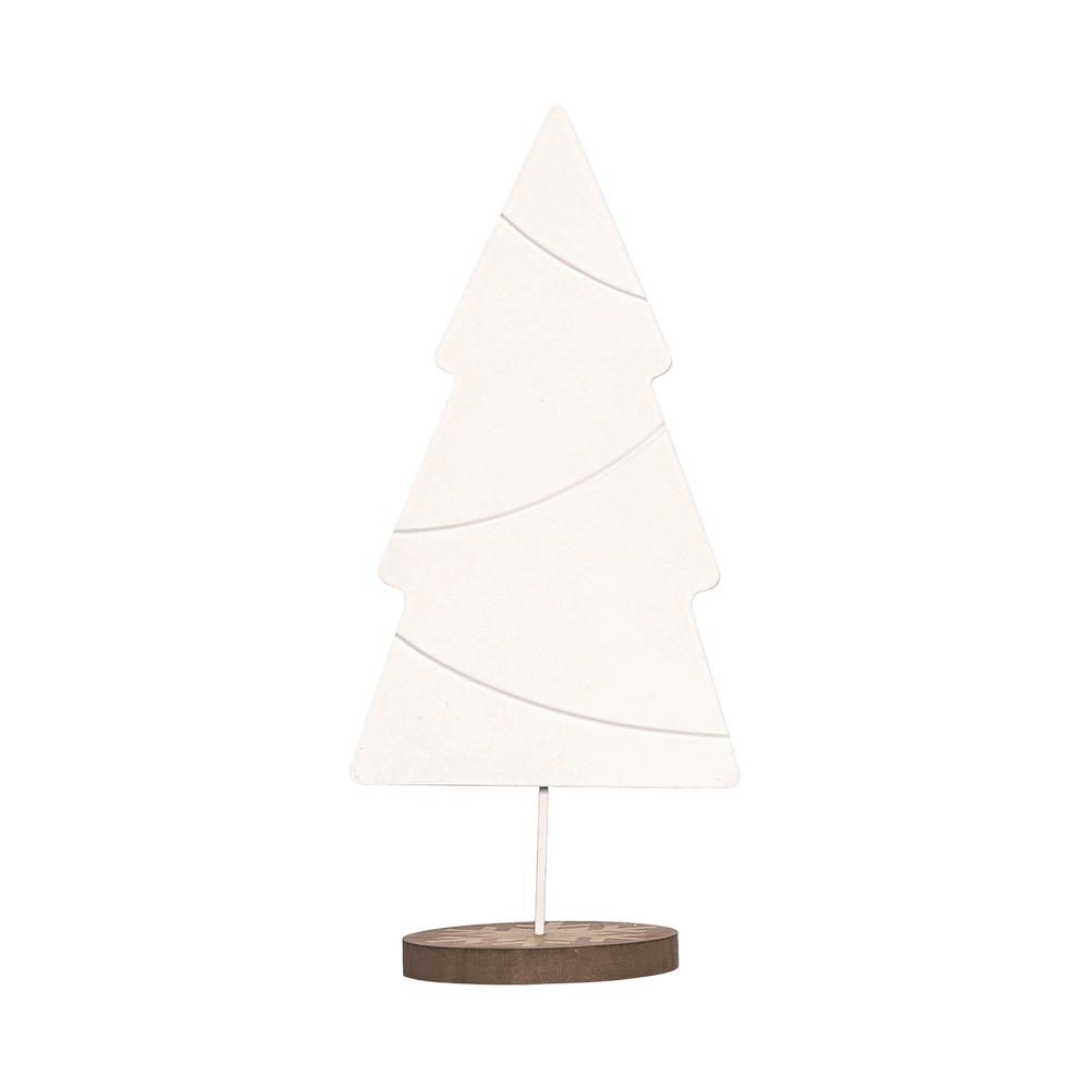 Adorno navideño 6x4.75x15.75 pulgarbol madera bla brw&wht