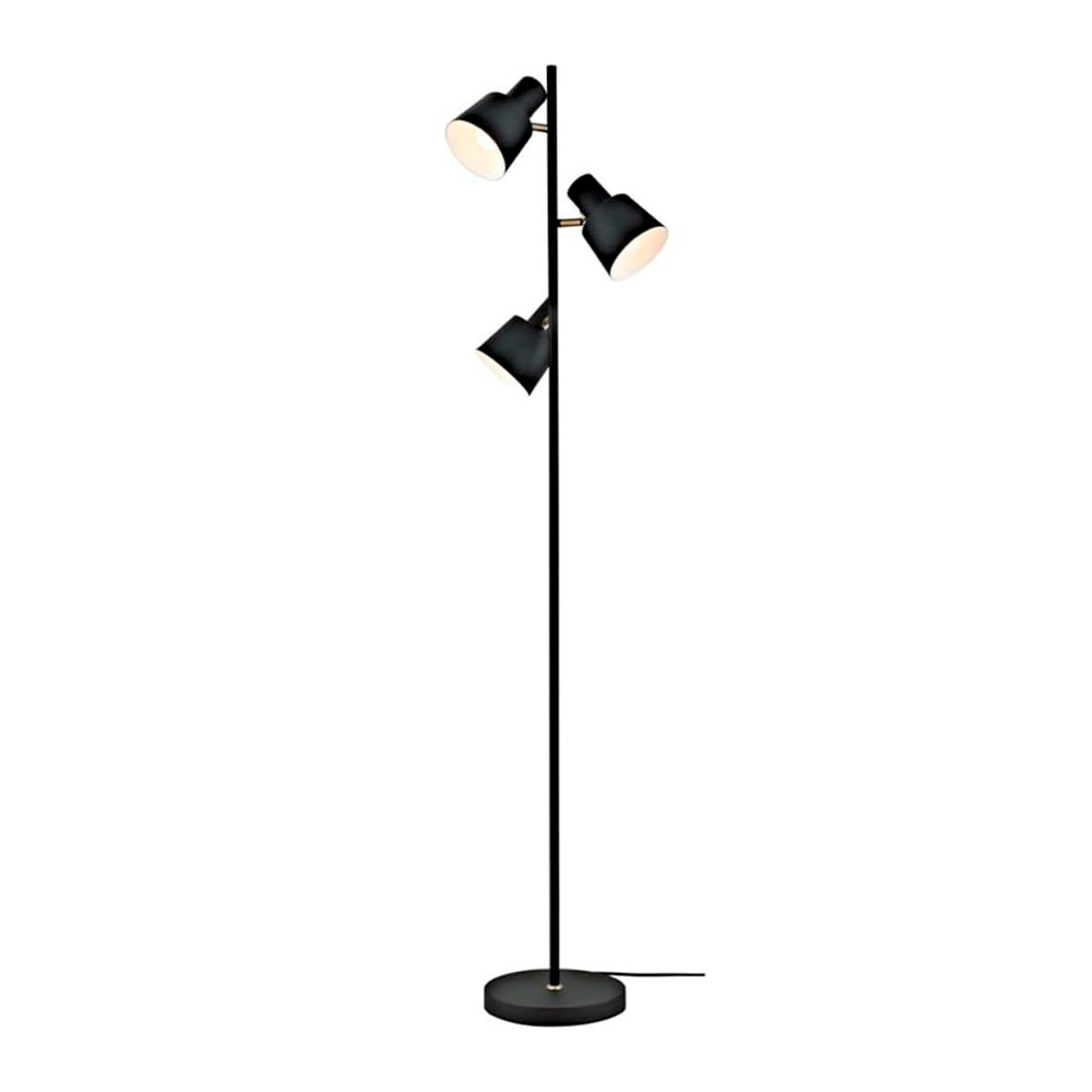 Lámpara pie negro 3l e27 40w