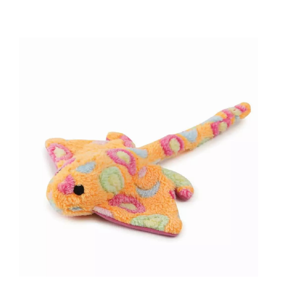 Juguete para perro de mantarraya con sonido color amarillo