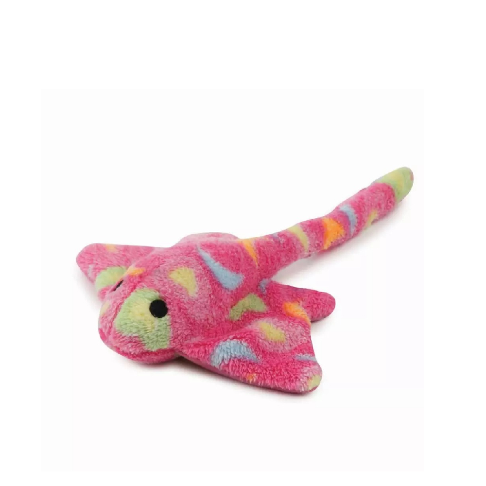 Juguete para perro de mantarraya con sonido color rosada