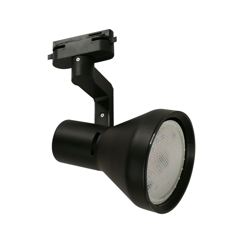 Lampara de riel negro 1luz e27 9w n/b