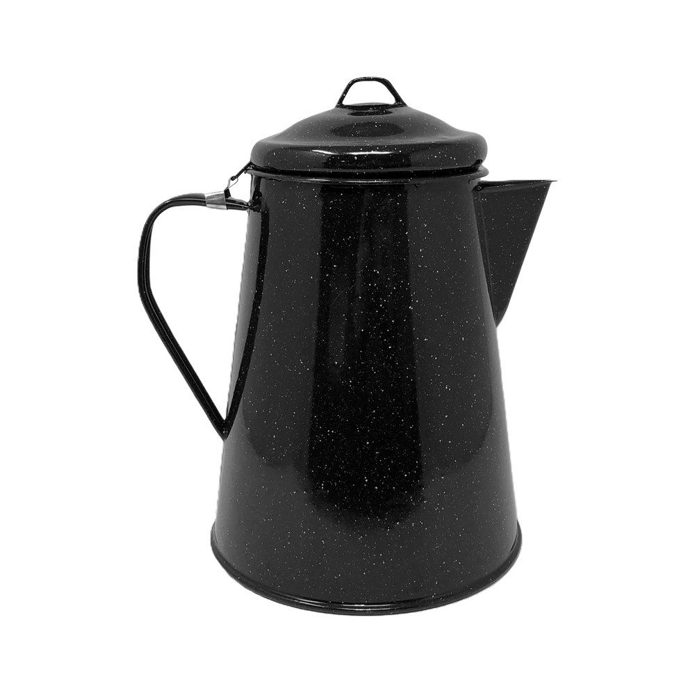 Pichel hervidor de metal esmaltado 100 oz negro