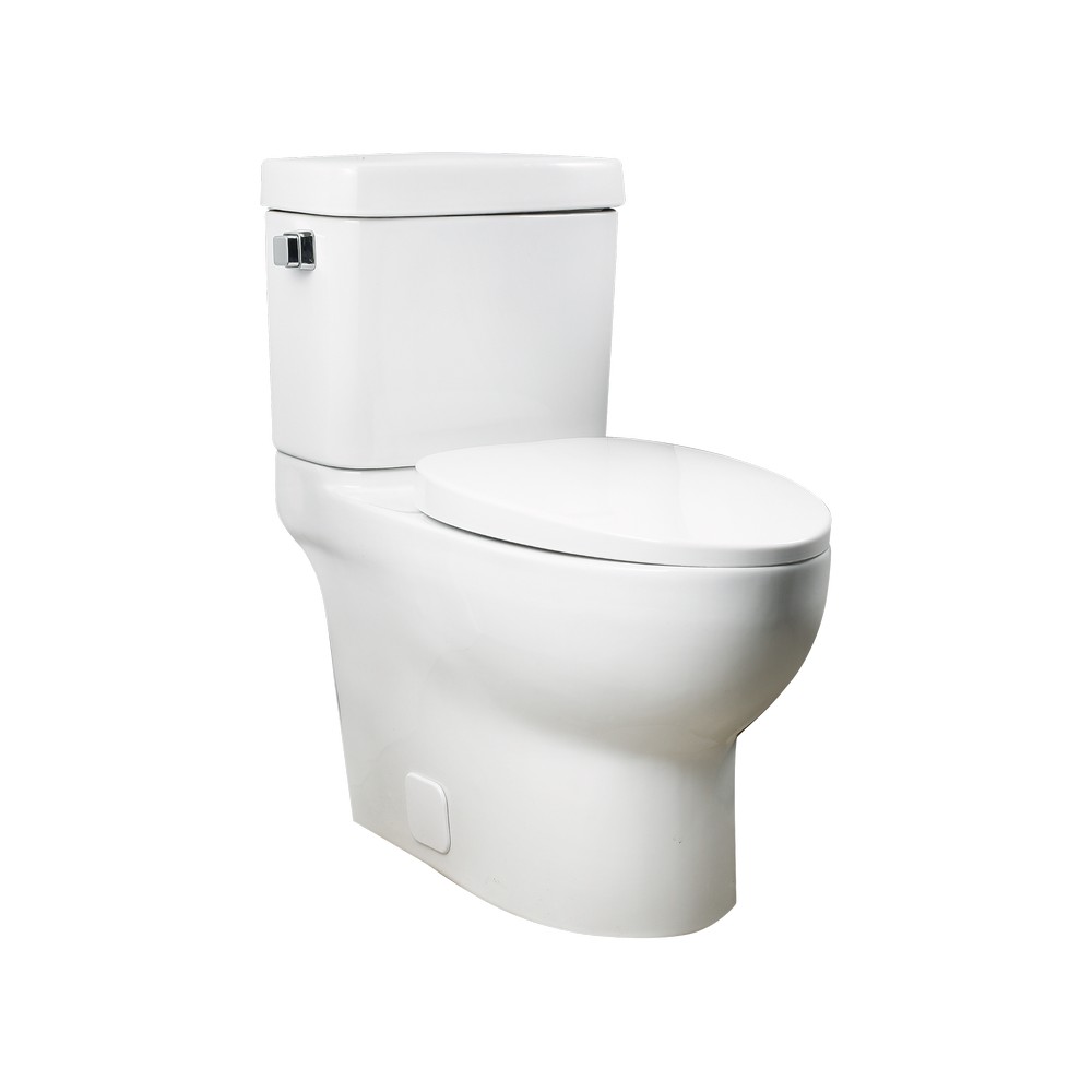  Inodoro blanco de doble descarga WOODBRIDGE T-0019. 1 unidad :  Herramientas y Mejoras del Hogar